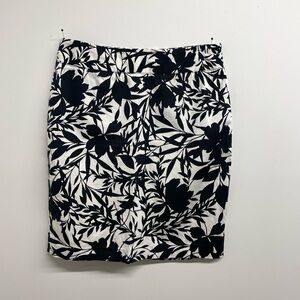 Alfani Botanical Print Cotton Spandex Pencil Skirt  Size 12
